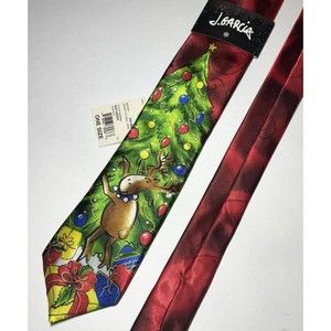 NWT J GARCIA Christmas Collection 56 Dracula Claus Holiday Neck Tie Table Spinn